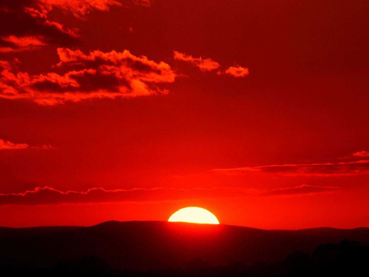A red sunset