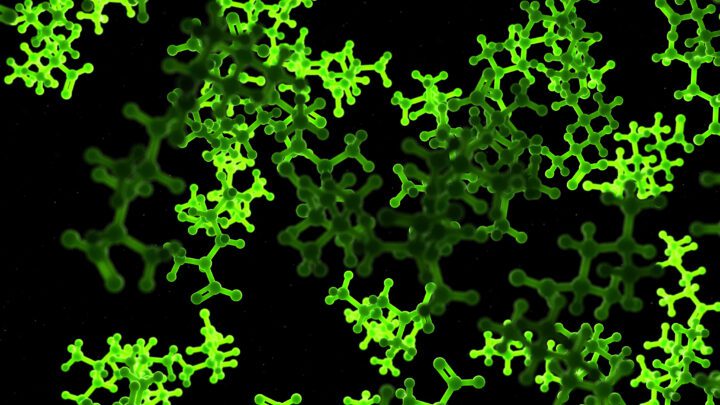 Models of amino acids, which are the building blocks of enzymes