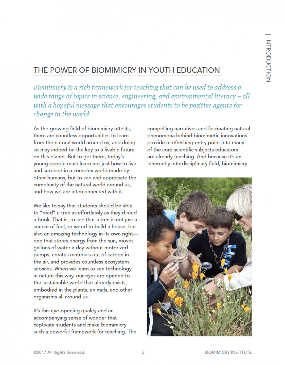 Sharing Biomimicry sample page